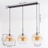 Koyoto Suspension, Boule lumineuse, Suspension Ambre, Clair, 3 lumières