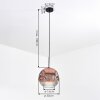 Ripoll Suspension, Boule lumineuse, Suspension Clair, Cuivré, 1 lumière