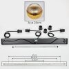 Koyoto Suspension, Boule lumineuse, Suspension Or, Clair, 3 lumières