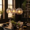 Koyoto Suspension, Boule lumineuse, Suspension Clair, Fumé, 3 lumières