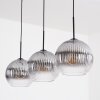 Koyoto Suspension, Boule lumineuse, Suspension Clair, Fumé, 3 lumières