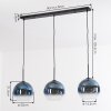 Koyoto Suspension, Boule lumineuse, Suspension Bleu, Clair, 3 lumières