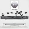 Koyoto Suspension, Boule lumineuse, Suspension Clair, Fumé, 3 lumières