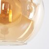 Koyoto Suspension, Boule lumineuse, Suspension Ambre, Chrome, Clair, Fumé, 3 lumières