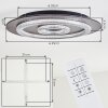 Lidor Plafonnier LED Anthracite, Gris, Noir, 1 lumière, Télécommandes