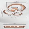 Baiyin Plafonnier LED Brun, Blanc, 1 lumière