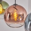 Koyoto Suspension, Boule lumineuse, Suspension Bleu, Vert, Clair, Cuivré, 3 lumières