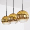 Koyoto Suspension, Boule lumineuse, Suspension Or, Clair, 3 lumières