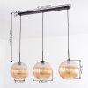 Koyoto Suspension, Boule lumineuse, Suspension Ambre, 3 lumières