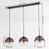 Koyoto Suspension, Boule lumineuse, Suspension Clair, Fumé, 3 lumières