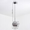 Ripoll Suspension, Boule lumineuse, Suspension Chrome, Fumé, 1 lumière