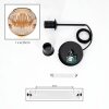 Ripoll Suspension, Boule lumineuse, Suspension Ambre, 1 lumière