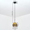 Ripoll Suspension, Boule lumineuse, Suspension Or, Clair, 1 lumière