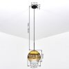 Ripoll Suspension, Boule lumineuse, Suspension Or, Clair, 1 lumière