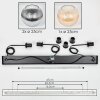 Koyoto Suspension, Boule lumineuse, Suspension Ambre, Clair, Fumé, 3 lumières