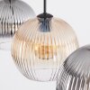 Koyoto Suspension, Boule lumineuse, Suspension Ambre, Clair, Fumé, 3 lumières