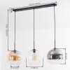 Koyoto Suspension, Boule lumineuse, Suspension Ambre, Clair, Fumé, 3 lumières