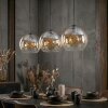 Koyoto Suspension, Boule lumineuse, Suspension Ambre, Clair, 3 lumières