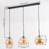 Koyoto Suspension, Boule lumineuse, Suspension Ambre, 3 lumières