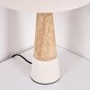 Forgek Lampe à poser Crème, Pierre, Blanc, 1 lumière