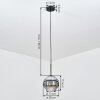 Ripoll Suspension, Boule lumineuse, Suspension Chrome, Clair, Fumé, 1 lumière