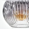 Ripoll Suspension, Boule lumineuse, Suspension Chrome, Clair, Fumé, 1 lumière