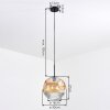 Ripoll Suspension, Boule lumineuse, Suspension Ambre, Clair, 1 lumière