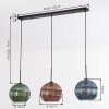 Koyoto Suspension, Boule lumineuse, Suspension Bleu, Vert, Rouge, 3 lumières