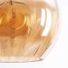 Koyoto Suspension, Boule lumineuse, Suspension Ambre, Fumé, 3 lumières