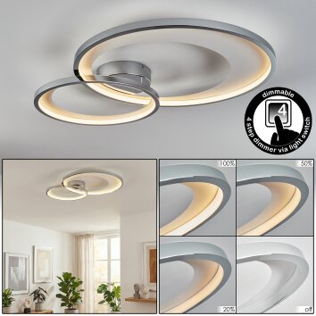 Baiyin Plafonnier LED Chrome, 1 lumière