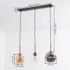 Ripoll Suspension, Boule lumineuse, Suspension Ambre, Clair, Fumé, 3 lumières