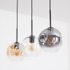 Ripoll Suspension, Boule lumineuse, Suspension Ambre, Clair, Fumé, 3 lumières