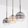 Koyoto Suspension, Boule lumineuse, Suspension Ambre, Clair, Fumé, 3 lumières