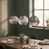 Koyoto Suspension, Boule lumineuse, Suspension Ambre, Clair, Fumé, 3 lumières