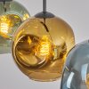 Ripoll Suspension, Boule lumineuse, Suspension Bleu, Or, Vert, 3 lumières