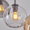 Koyoto Suspension, Boule lumineuse, Suspension Ambre, Clair, Fumé, 3 lumières