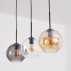 Koyoto Suspension, Boule lumineuse, Suspension Ambre, Clair, Fumé, 3 lumières