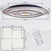 Lidor Plafonnier LED Or, Noir, 1 lumière, Télécommandes