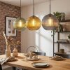 Koyoto Suspension, Boule lumineuse, Suspension 30 cm Bleu, Or, Vert, 3 lumières