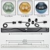 Koyoto Suspension, Boule lumineuse, Suspension 30 cm Bleu, Or, Vert, 3 lumières