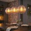Koyoto Suspension, Boule lumineuse, Suspension 30 cm Cuivré, 3 lumières