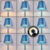 Salgadinho Lampe de table d'extérieur, Lampe à poser LED Bleu, 1 lumière