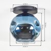 Ripoll Plafonnier, Boule lumineuse Bleu, 1 lumière