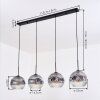 Ripoll Suspension, Boule lumineuse, Suspension Clair, Fumé, 4 lumières