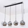 Ripoll Suspension, Boule lumineuse, Suspension Chrome, Fumé, 4 lumières