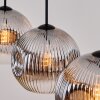 Ripoll Suspension, Boule lumineuse, Suspension Chrome, Clair, Fumé, 4 lumières