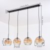 Ripoll Suspension, Boule lumineuse, Suspension Ambre, Clair, 4 lumières