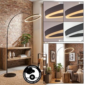 Sulen Lampadaire LED Noir, 1 lumière