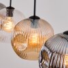 Ripoll Suspension, Boule lumineuse, Suspension Ambre, Clair, Fumé, 4 lumières