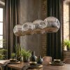 Ripoll Suspension, Boule lumineuse, Suspension Chrome, Fumé, 4 lumières